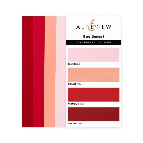 Altenew - Gradient Cardstock Set - Red Sunset