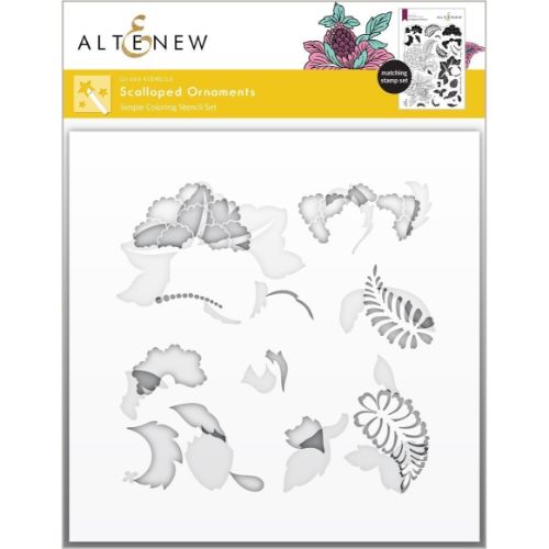 Altenew - Scalloped Ornaments Simple Coloring Stencil Set (2 in 1)