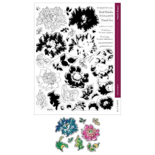 Altenew - Majestic Bouquet Stamp & Die Bundle - Postage as per Actual