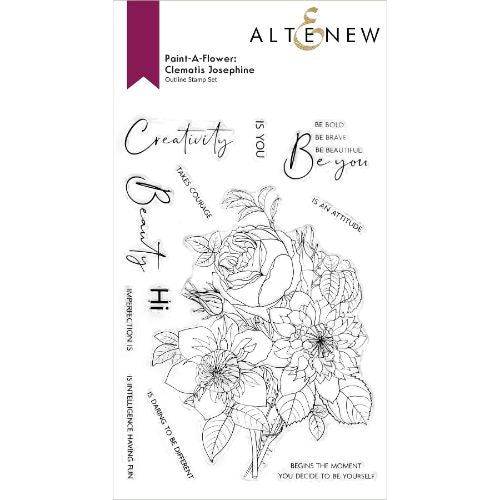 Altenew - Paint-A-Flower: Clematis Josephine Outline Stamp Set