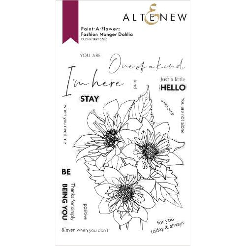 Altenew - Paint-A-Flower: Fashion Monger Dahlia Outline Stamp Set