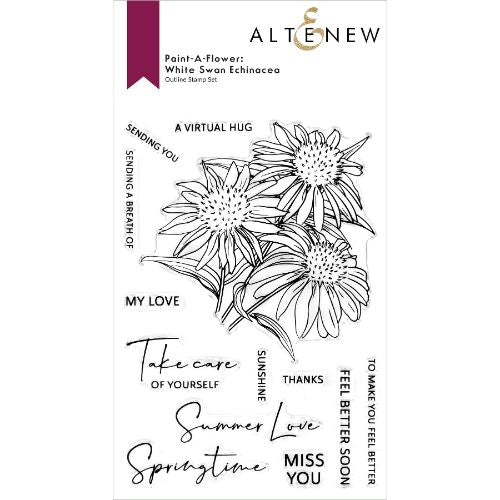 Altenew - Paint-A-Flower: White Swan Echinacea Outline Stamp Set