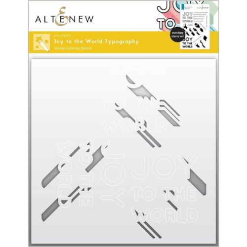 Altenew - Joy to the World Typography Simple Coloring Stencil