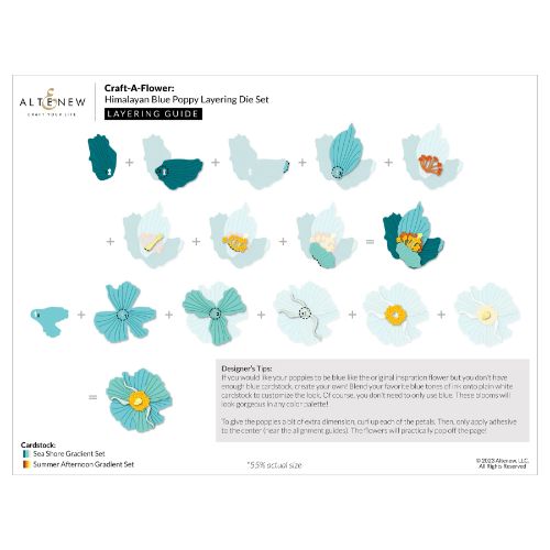 Altenew - Craft-A-Flower: Himalayan Blue Poppy Layering Die Set