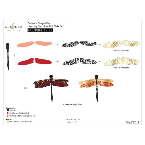 Altenew - Delicate Dragonflies - Die Set