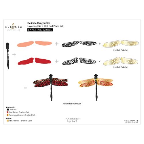 Altenew - Delicate Dragonflies - Hot Foil Plate Set