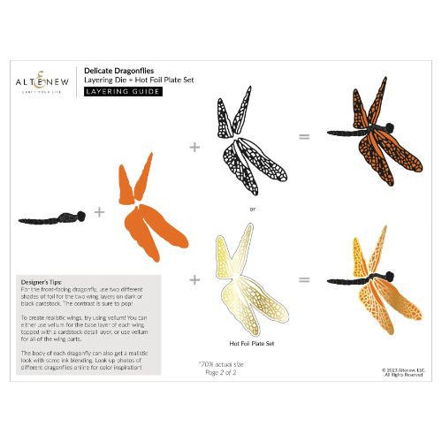 Altenew - Delicate Dragonflies - Hot Foil Plate Set