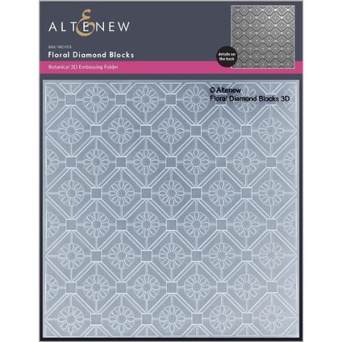 Altenew - Floral Diamond Blocks 3D Embossing Folder