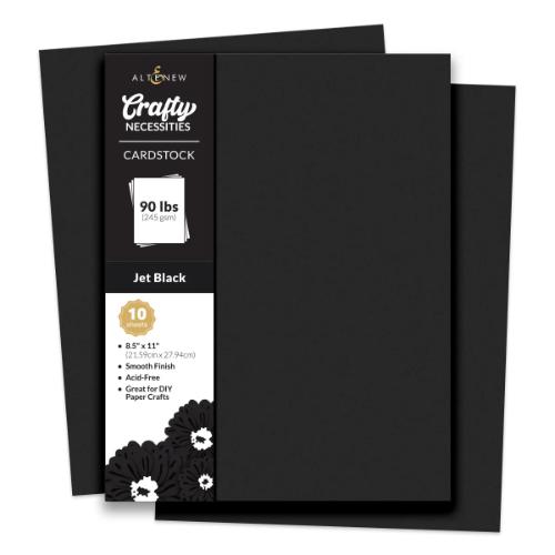 Altenew - Crafty Necessities: Jet Black Cardstock (10 sheets/set)