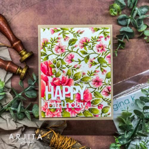 Gina K Designs STAMPS- Planted to Bloom Background Stamp