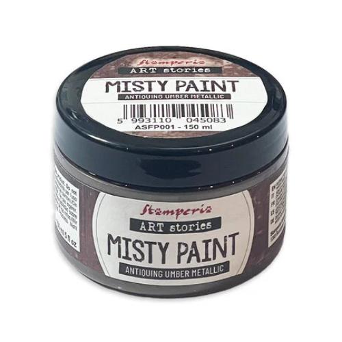 Stamperia Art Stories Misty Paint Metallic Antiquing Umber 150ml (ASFP001)