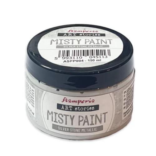 Stamperia Art Stories Misty Paint Metallic Silver Stone 150ml (ASFP004)