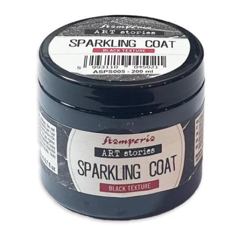 Stamperia Art Stories Texture Paste Sparkling Coat Black Texture 200ml (ASPS005)