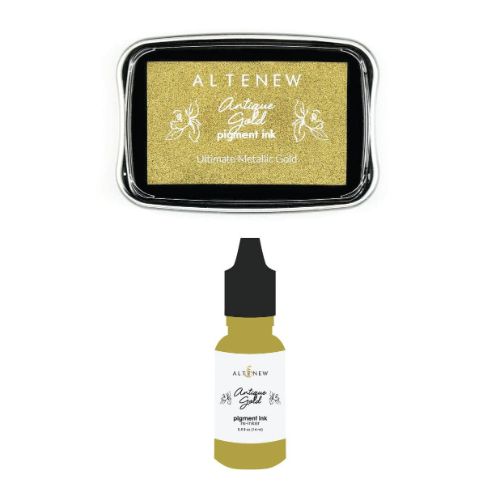 Altenew - Antique Gold Pigment Ink & Re-inker Bundle