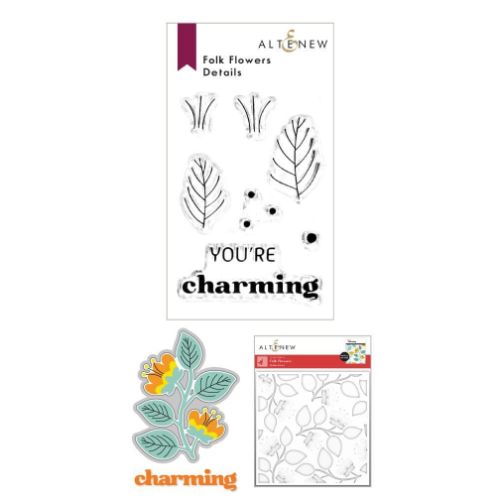 Altenew - Folk Flowers Stamp & Die & Stencil Bundle