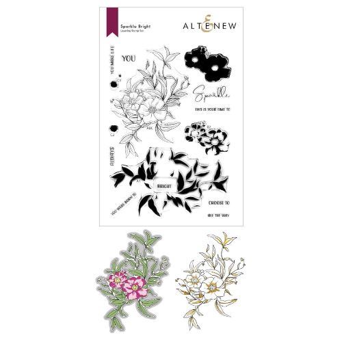 Altenew - Sparkle Bright Stamp & Die & Hot Foil Plate Bundle - Postage as per Actual