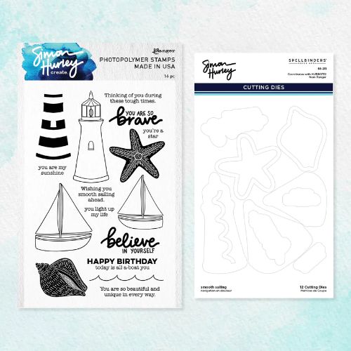 Spellbinders - Smooth Sailing Stamp and Die Bundle - Postage as per Actual
