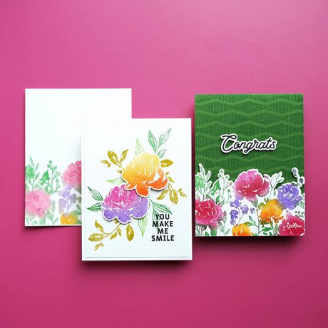 Spellbinders - Watercolor Flowers Stamp and Die Bundle - Postage as per Actual