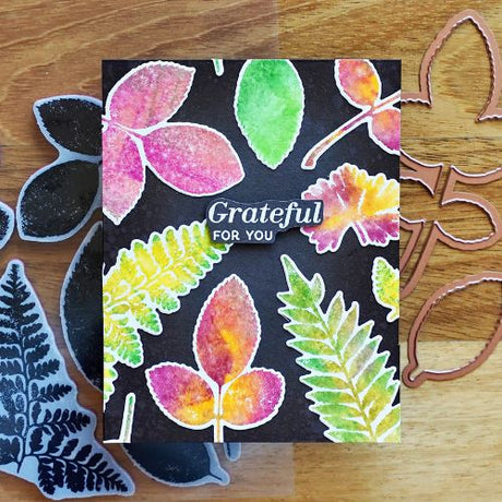 Spellbinders - Leaf Prints Stamp & Die Set by Simon Hurley - Postage as per Actual