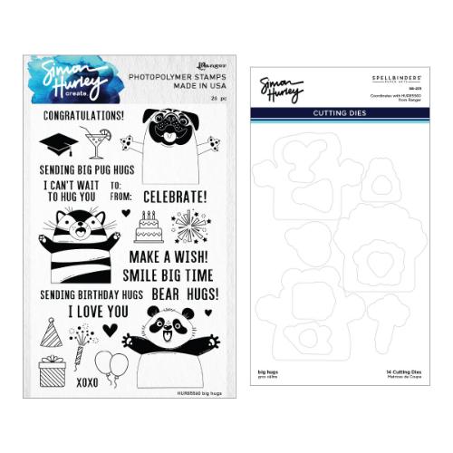 Spellbinders - Big Hugs Stamp and Die Bundle by Simon Hurley - Postage as per Actual