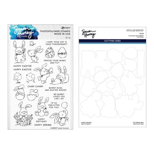 Spellbinders - Easter Bunnies Stamp and Die Bundle by Simon Hurley - Postage as per Actual