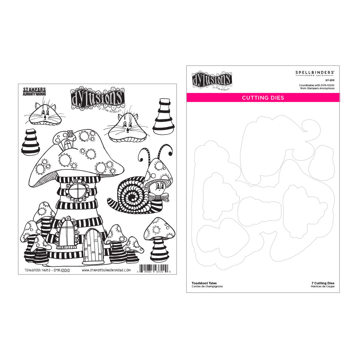 Dyan Reaveley - Toadstool Tales Stamp and Die Bundle - Postage as per actual
