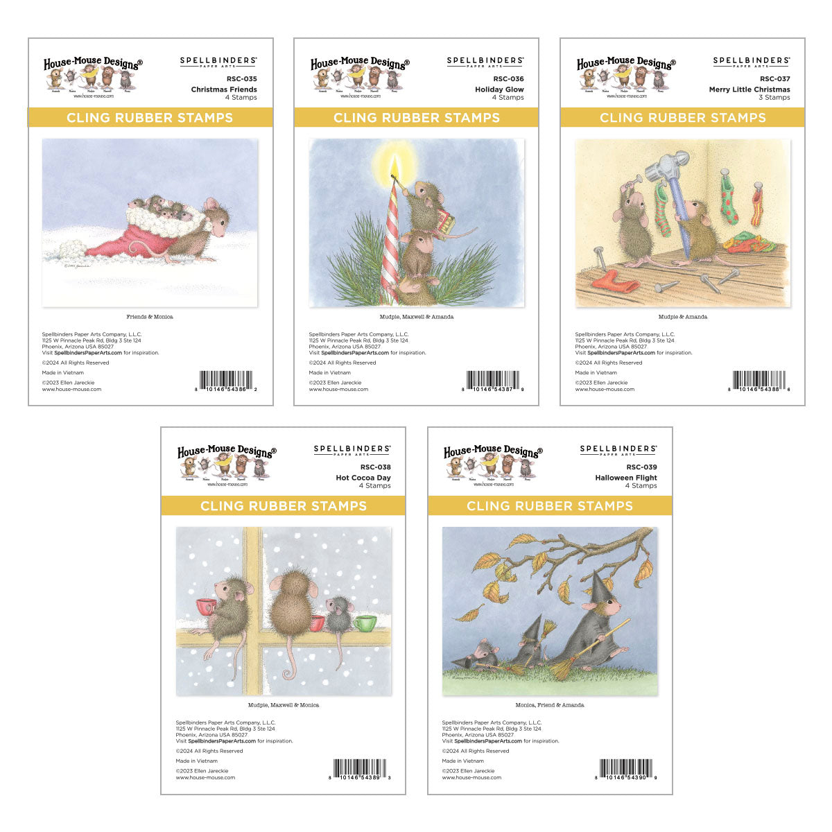 Spellbinders - House-Mouse Holiday Friends Collector Bundle - Postage as per actual