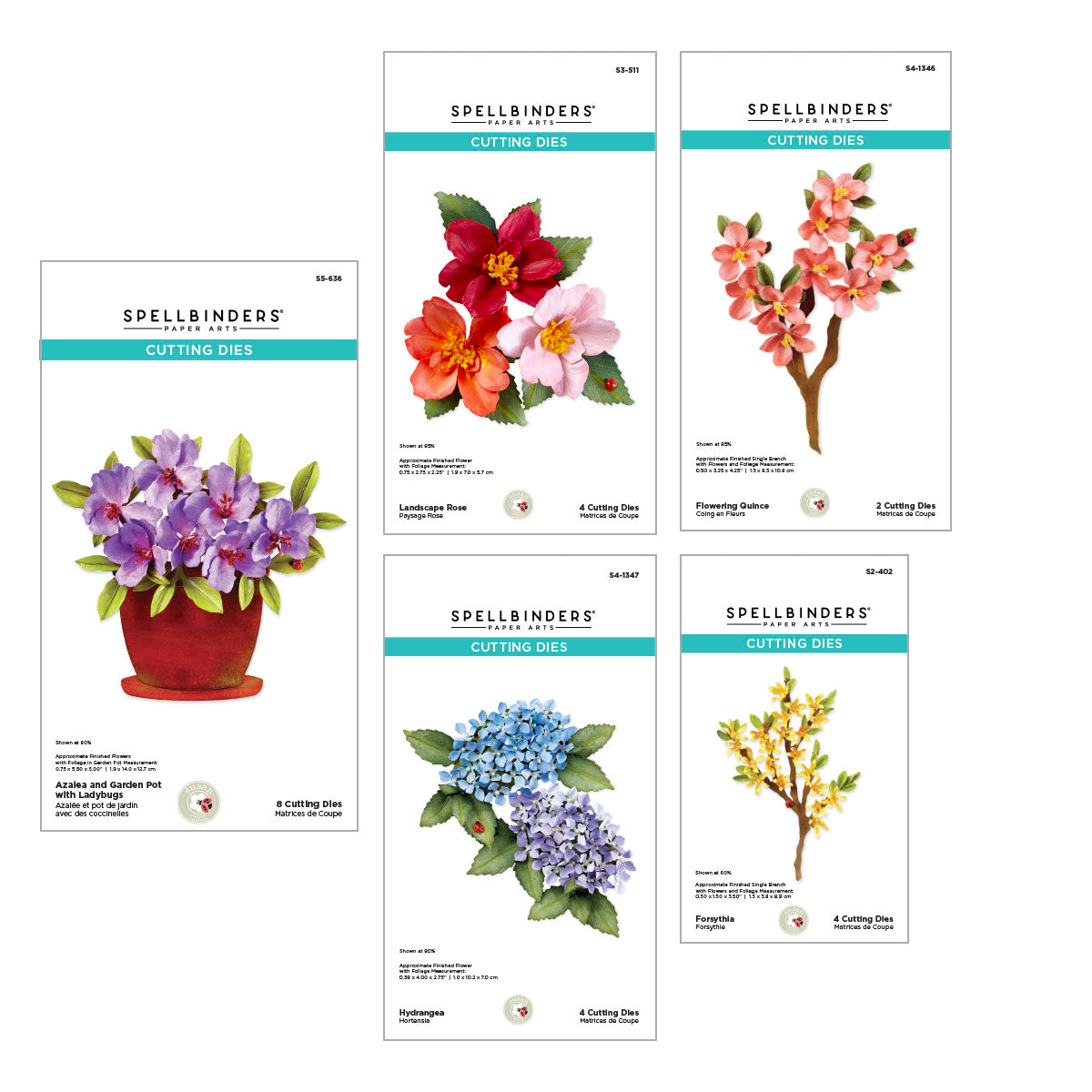 Spellbinders - Nature's Botanical Garden Die Bundle - Postage as per Actual