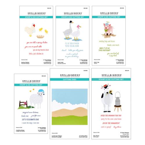 Spellbinders - On the Farm Animal and Landscape Die Bundle - Postage as per actual