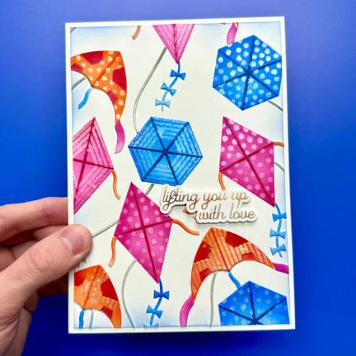 Spellbinders - Flying Kites 3D Folder and Stencil Bundle from the Sky's the Limit Collection by Simon Hurley