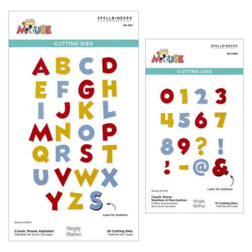 Spellbinders - Say Cheese Classic Mouse Alphabet & Numbers Bundle from the Say Cheese Classic Mouse Collection