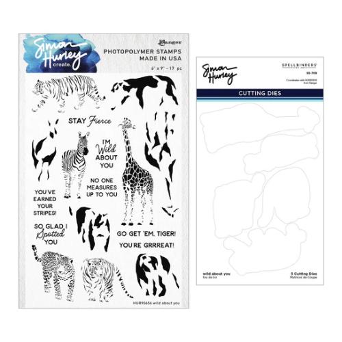 Spellbinders - Wild About You Stamp & Die Bundle by Simon Hurley