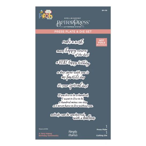 Spellbinders - Say Cheese Classic Pooh Birthday BetterPress Bundle from the Say Cheese Classic Pooh Birthday Collection by Simple Stories