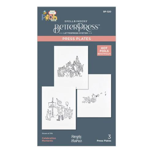 Spellbinders - Say Cheese Classic Pooh Birthday BetterPress Bundle from the Say Cheese Classic Pooh Birthday Collection by Simple Stories