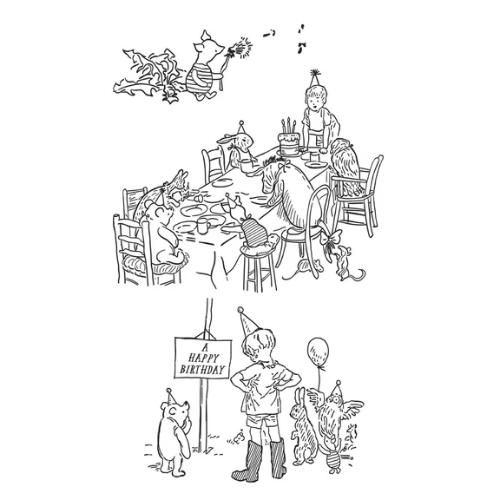 Spellbinders - Say Cheese Classic Pooh Birthday BetterPress Bundle from the Say Cheese Classic Pooh Birthday Collection by Simple Stories