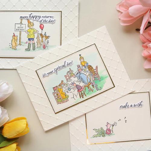 Spellbinders - Say Cheese Classic Pooh Birthday BetterPress Bundle from the Say Cheese Classic Pooh Birthday Collection by Simple Stories