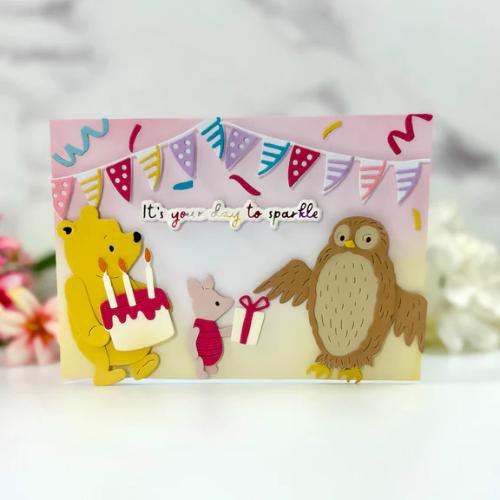 Spellbinders - Say Cheese Classic Pooh Birthday BetterPress Bundle from the Say Cheese Classic Pooh Birthday Collection by Simple Stories