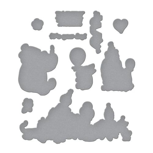 Spellbinders - Woo Hoo! Clear Stamps & Dies Bundle from the Say Cheese Classic Pooh Birthday Collection by Simple Stories