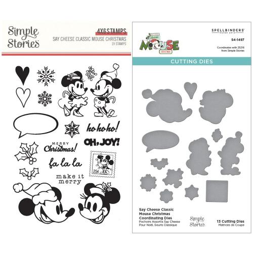 Simple Stories - Say Cheese Classic Mouse Christmas Stamp & Die Bundle