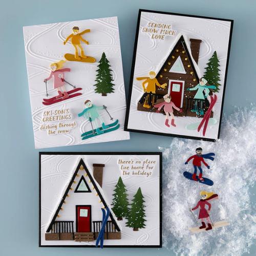 Spellbinders - Ski-son's Greetings Dies and 3D Folder Bundle by Simon Hurley - Postage as per Actual