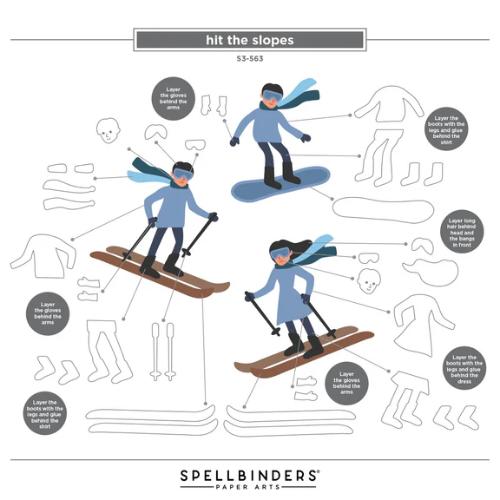 Spellbinders - Ski-son's Greetings Dies and 3D Folder Bundle by Simon Hurley - Postage as per Actual