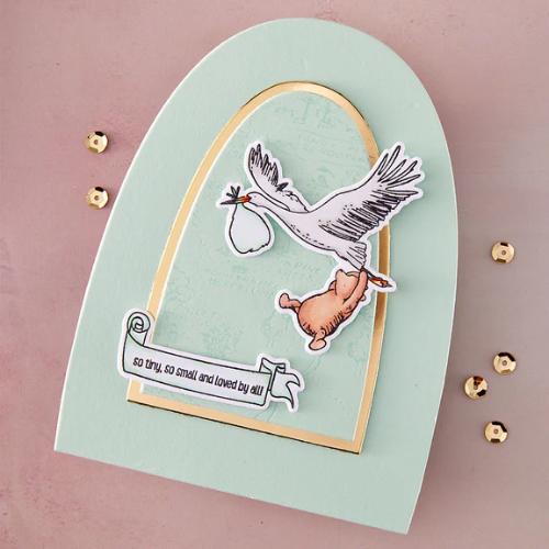 Spellbinders - Hello Baby Stamp & Die Bundle with Simple Stories
