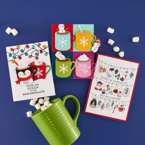 Spellbinders - Merry Mugs and Kisses Die, Stamp & Stencil Bundle - Postage as per Actual
