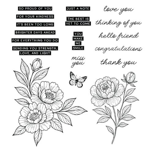 Spellbinders - Sketched Peonies Bundle - Postage as per Actual