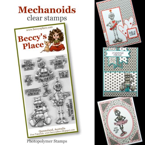 Beccy's Place - Mechanoids Stamp Set