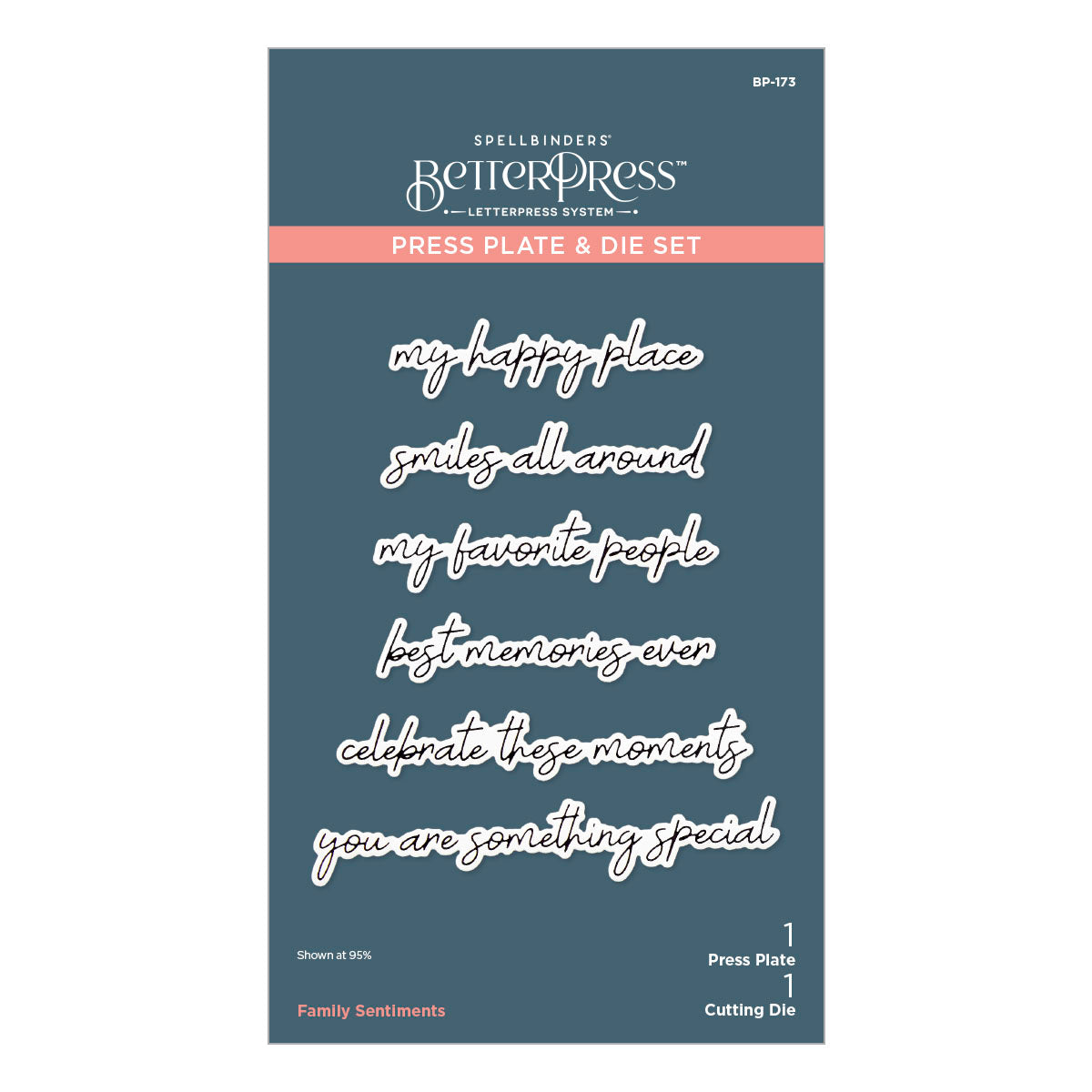 Spellbinders - Family Sentiments Press Plate & Die Set from the Storytelling by Collection