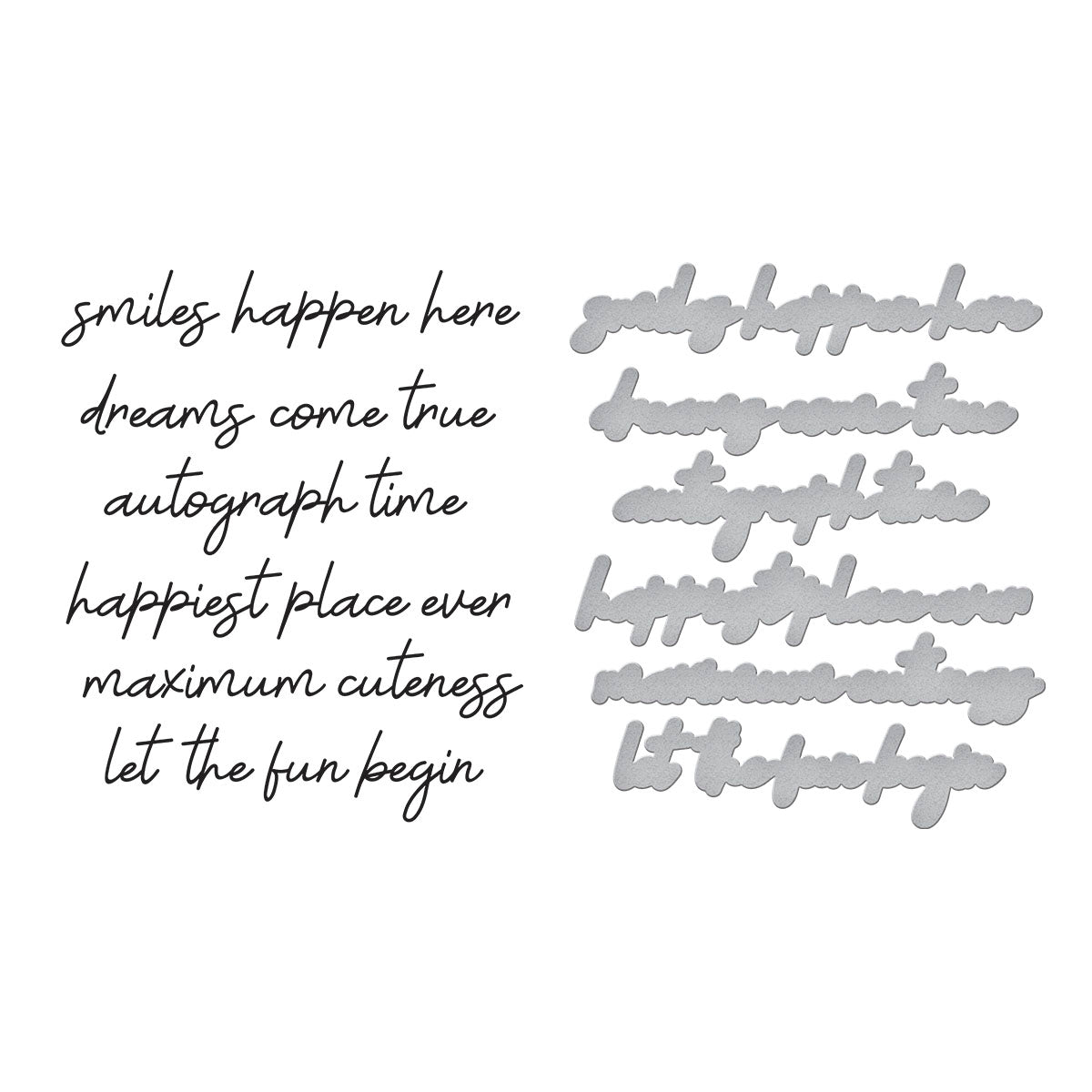 Spellbinders - Magic Sentiments Press Plate & Die Set from the Storytelling by Collection