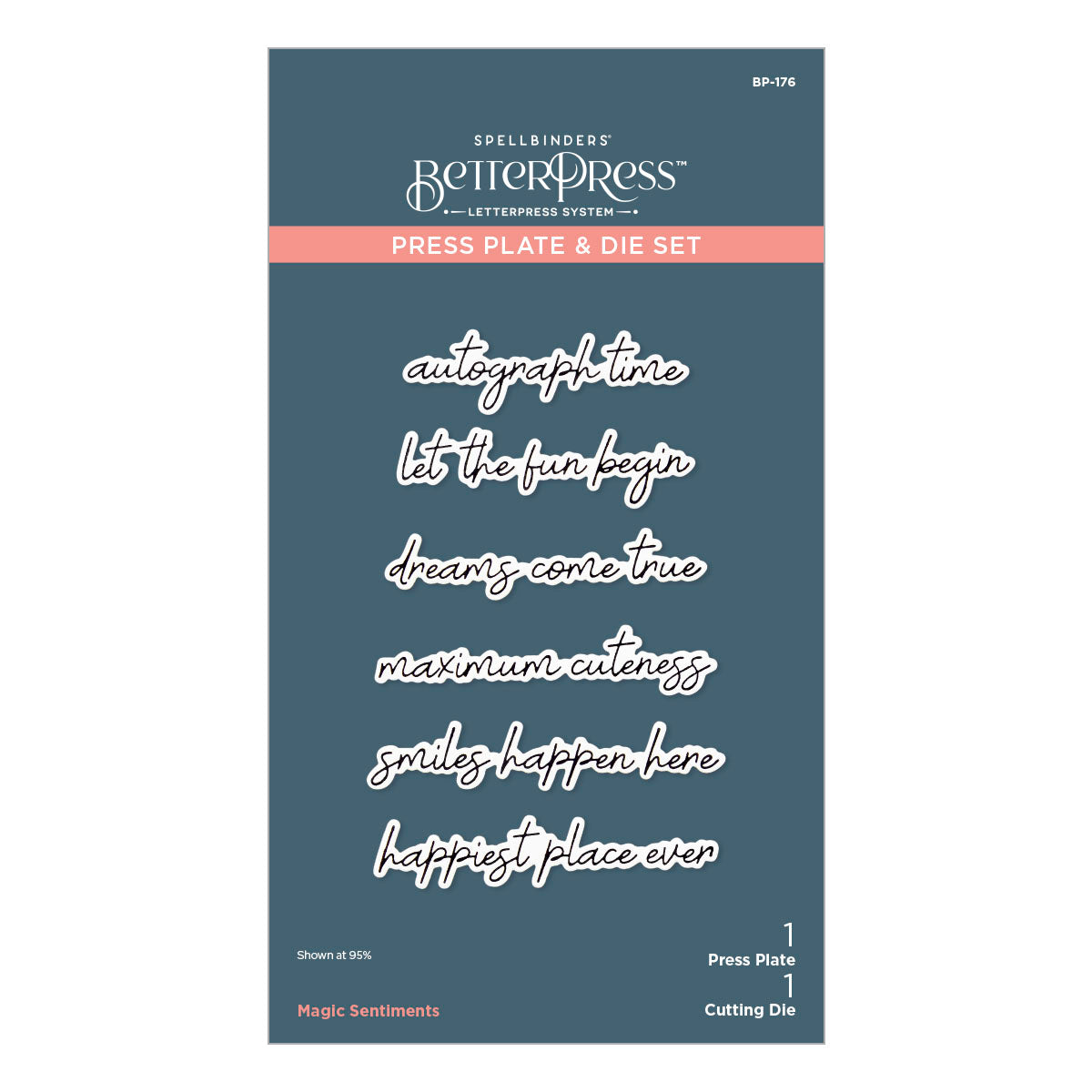 Spellbinders - Magic Sentiments Press Plate & Die Set from the Storytelling by Collection