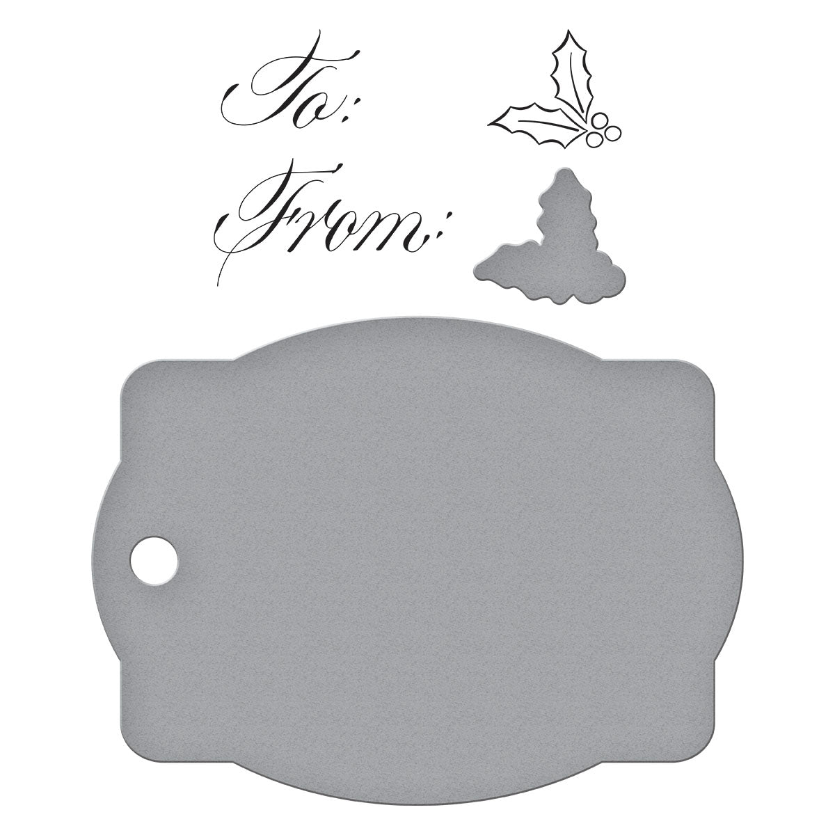 Spellbinders - Copperplate Gift Tag Press Plate & Die Set