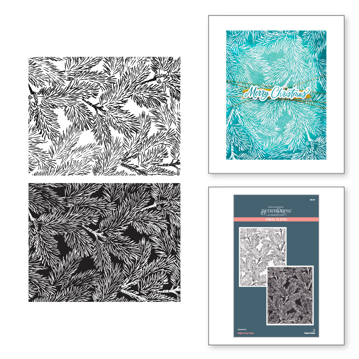 Spellbinders - Night & Day Pines Press Plates